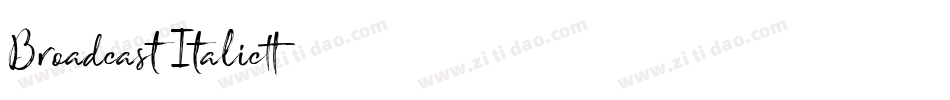Broadcast Italic字体转换